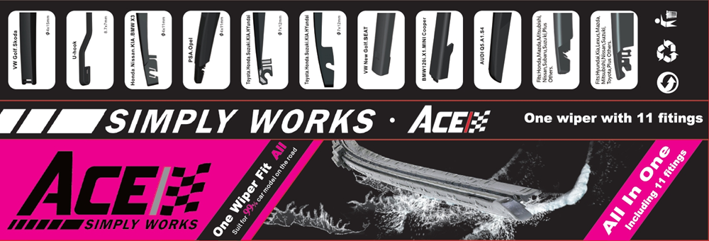 ACE SOFT WIPER BLADE ***REAR*** 18" 450MM
